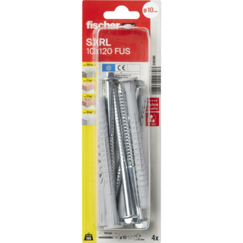 Fischer Constructieplug SXRL 10x120mm met zeskantschroef 4 stuks