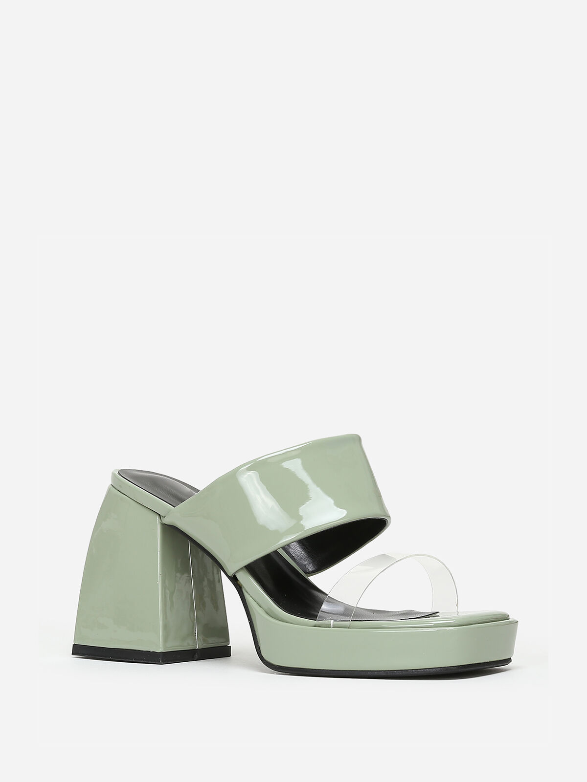 Mules style babies vernies- Vert