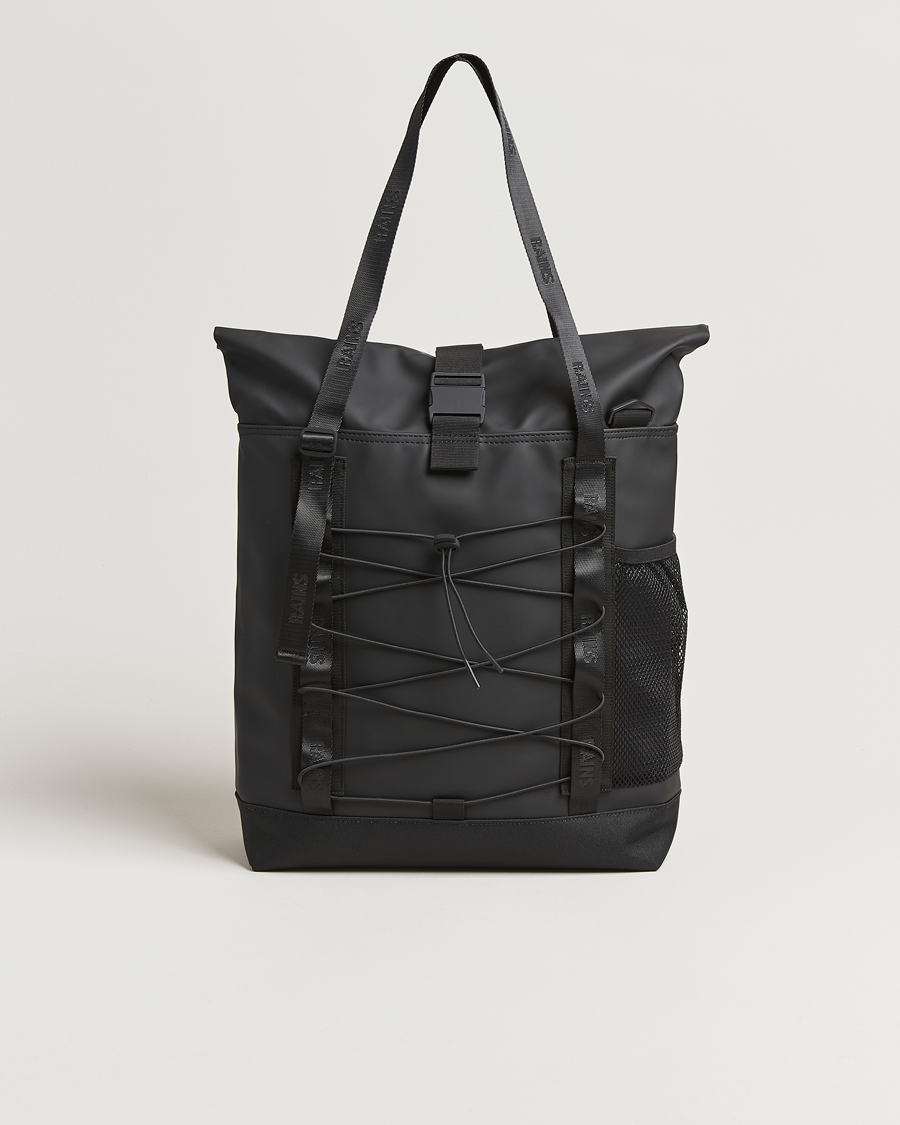 RAINS Trail Rolltop Tote Bag Black