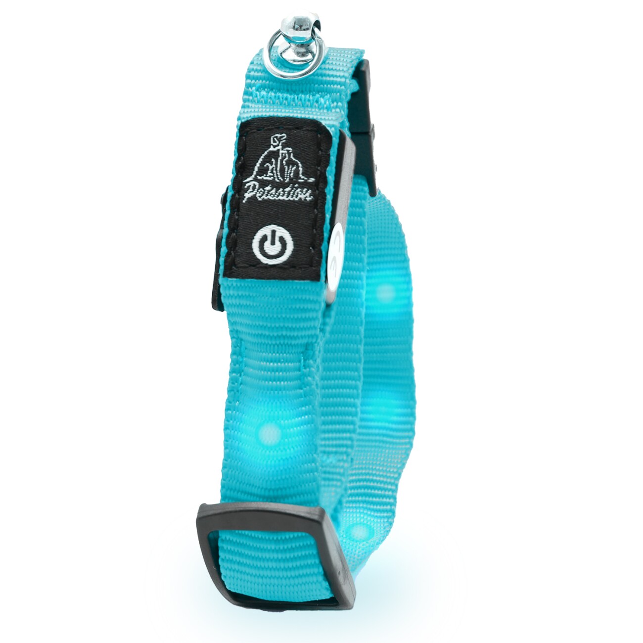 Petsation leuchtendes Katzenhalsband M-L blau