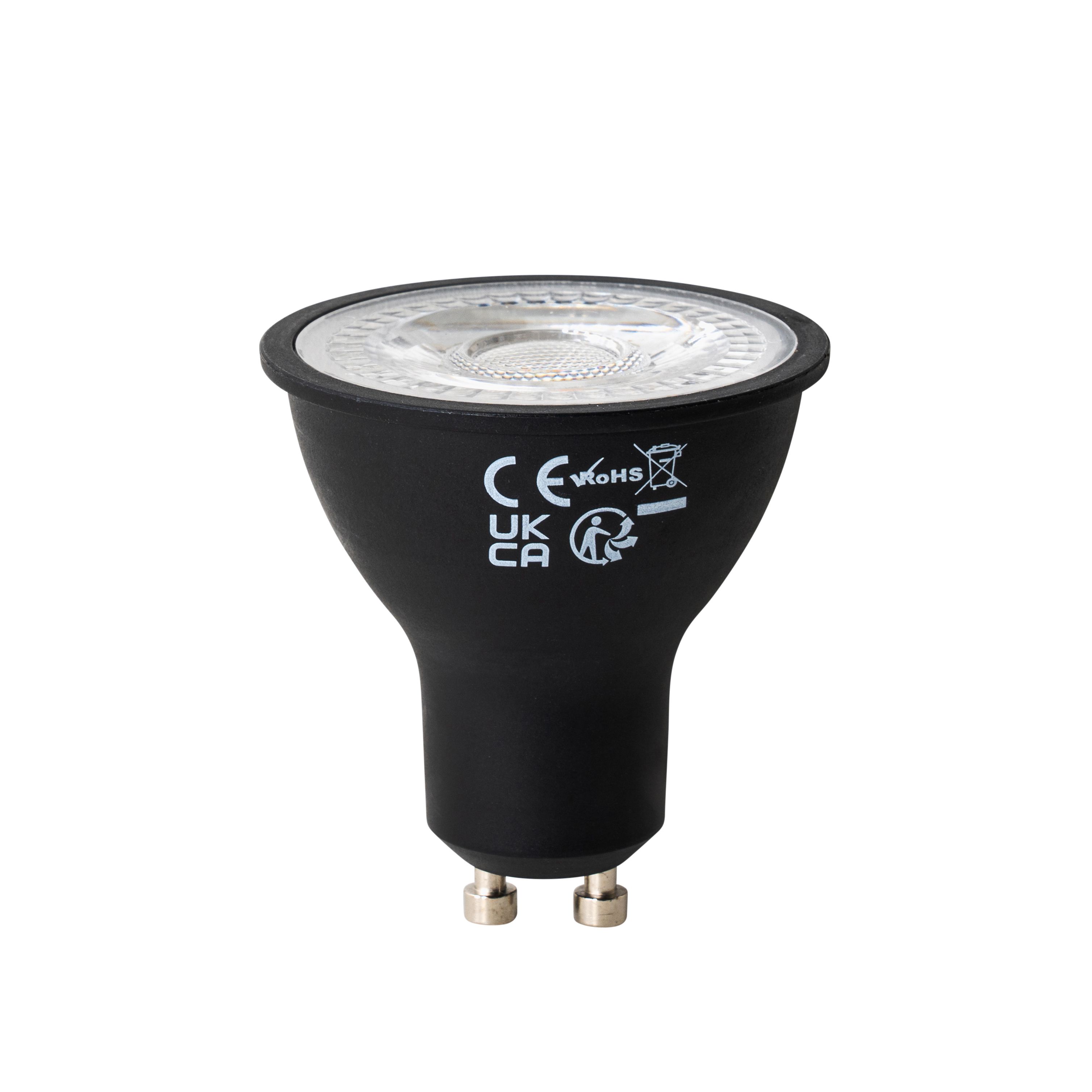 Set van 5 GU10 dimbare LED lampen zwart 7W 430 lm 2700K
