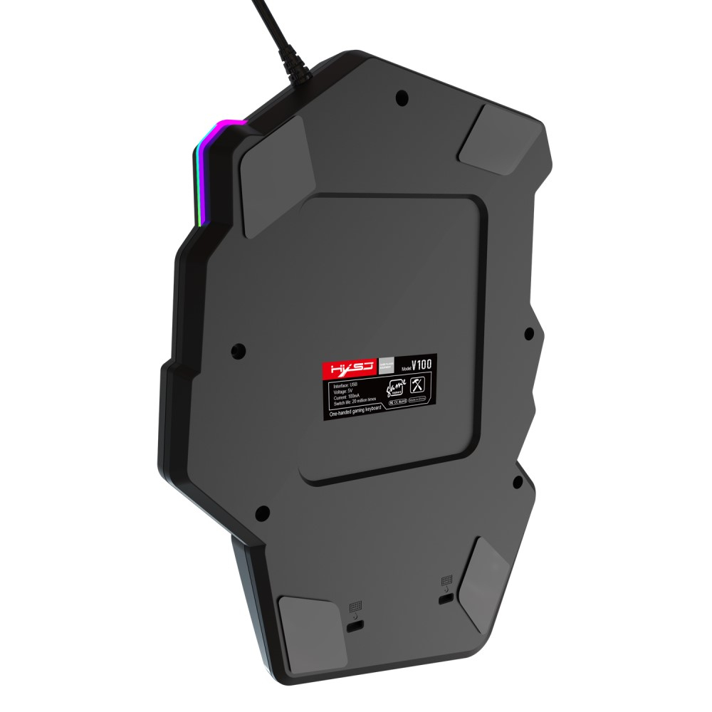 (3-tlg. Set) USB Einhand Gaming Tastatur mit Handballenauflage und Maus   Konverter für PS4 / PS3 / Xbox / Nintendo Switch - Schwarz