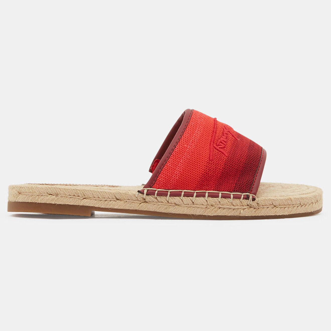 Tommy Hilfiger Mules plates en Toile dégradées rouges