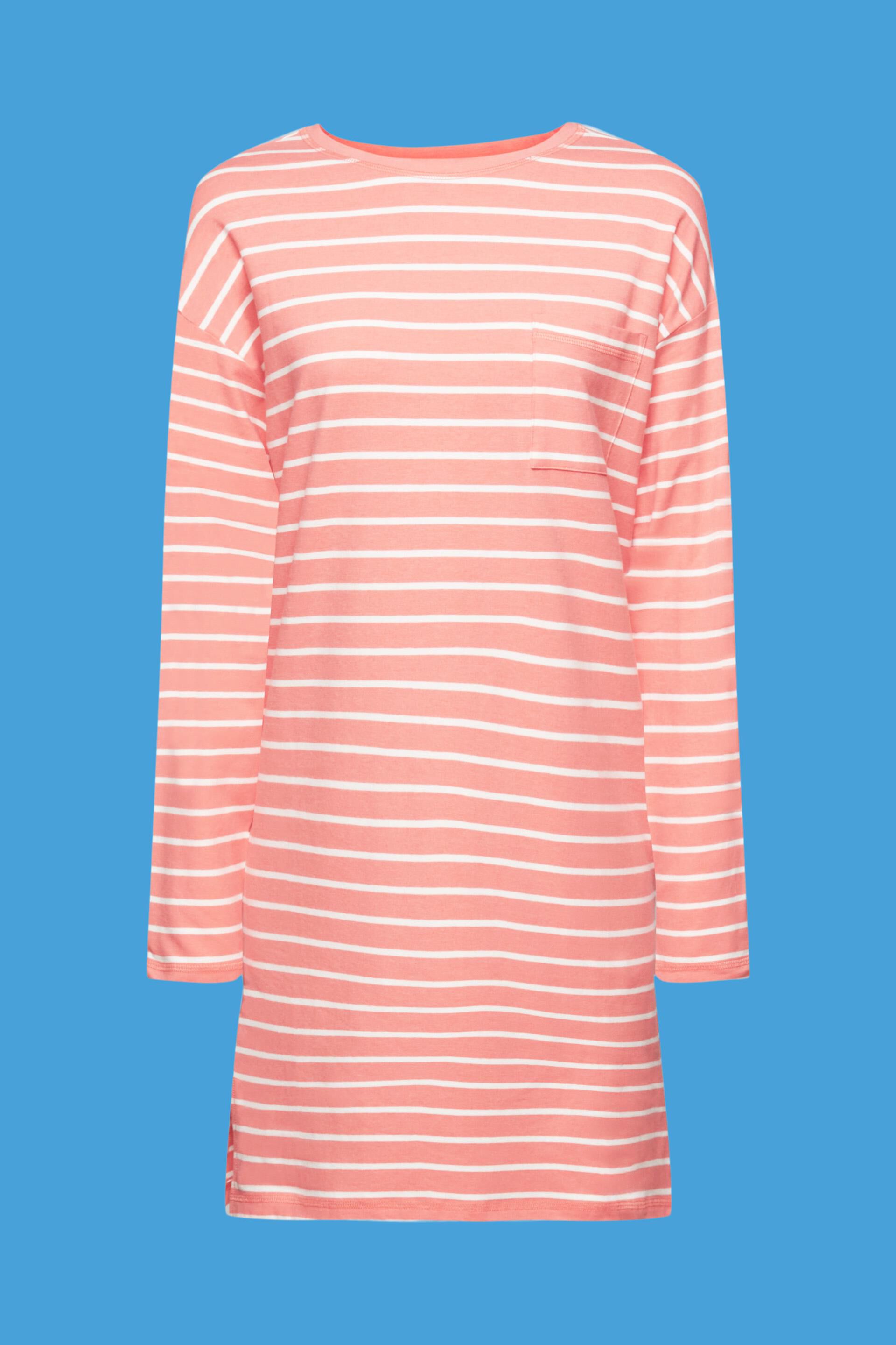 Chemise de nuit en jersey à motif rayé