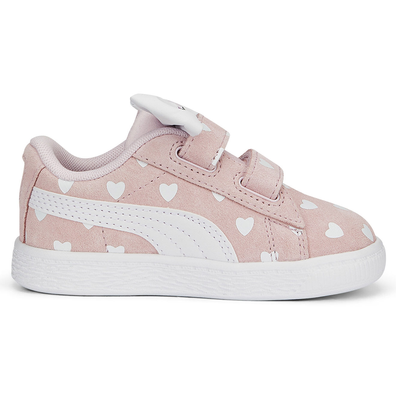Puma Baskets en Velours de Cuir Suede Classic LF Re-Bow V blanc/rose