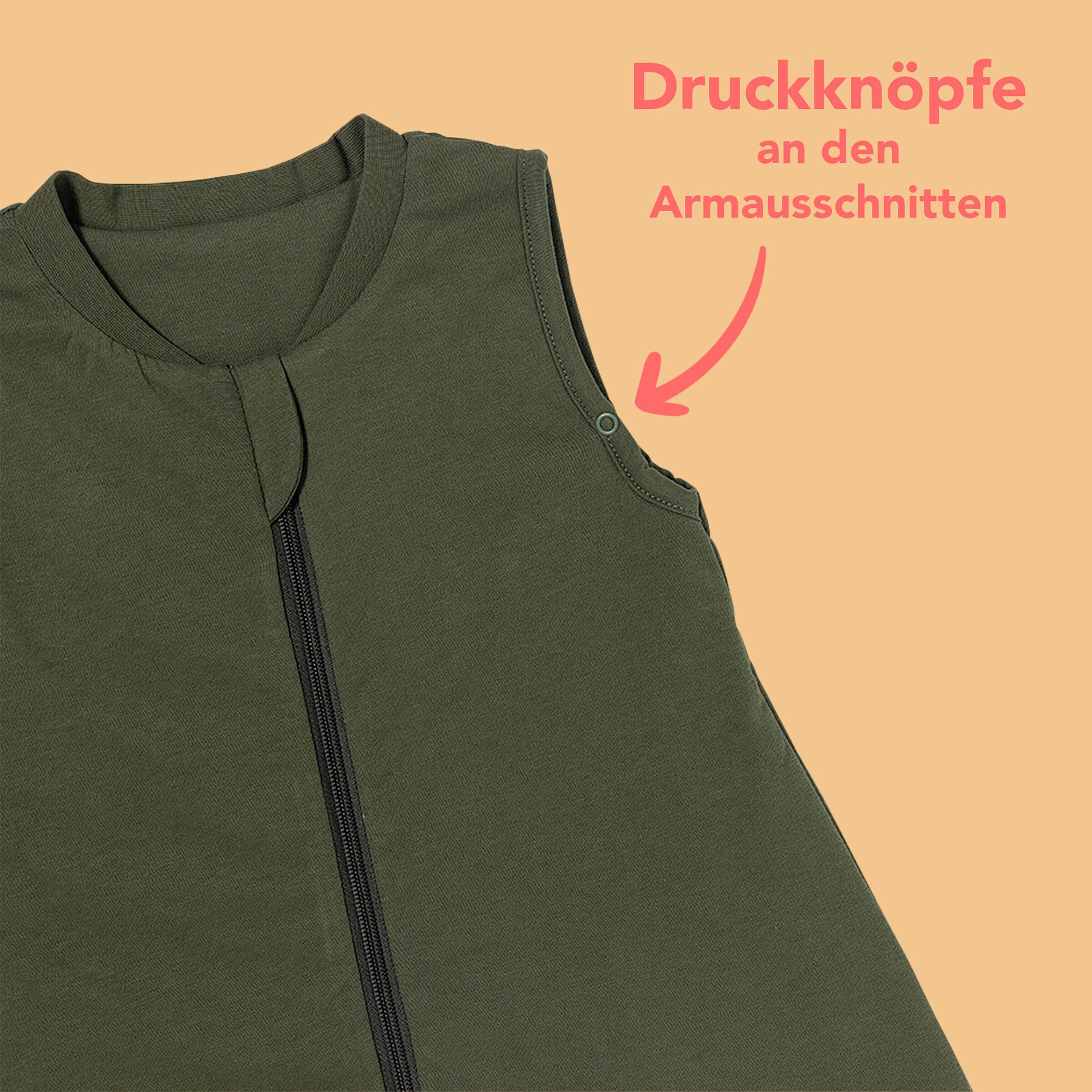 schlummersack Schlafsack mit Füßen 1.0 Tog Olive