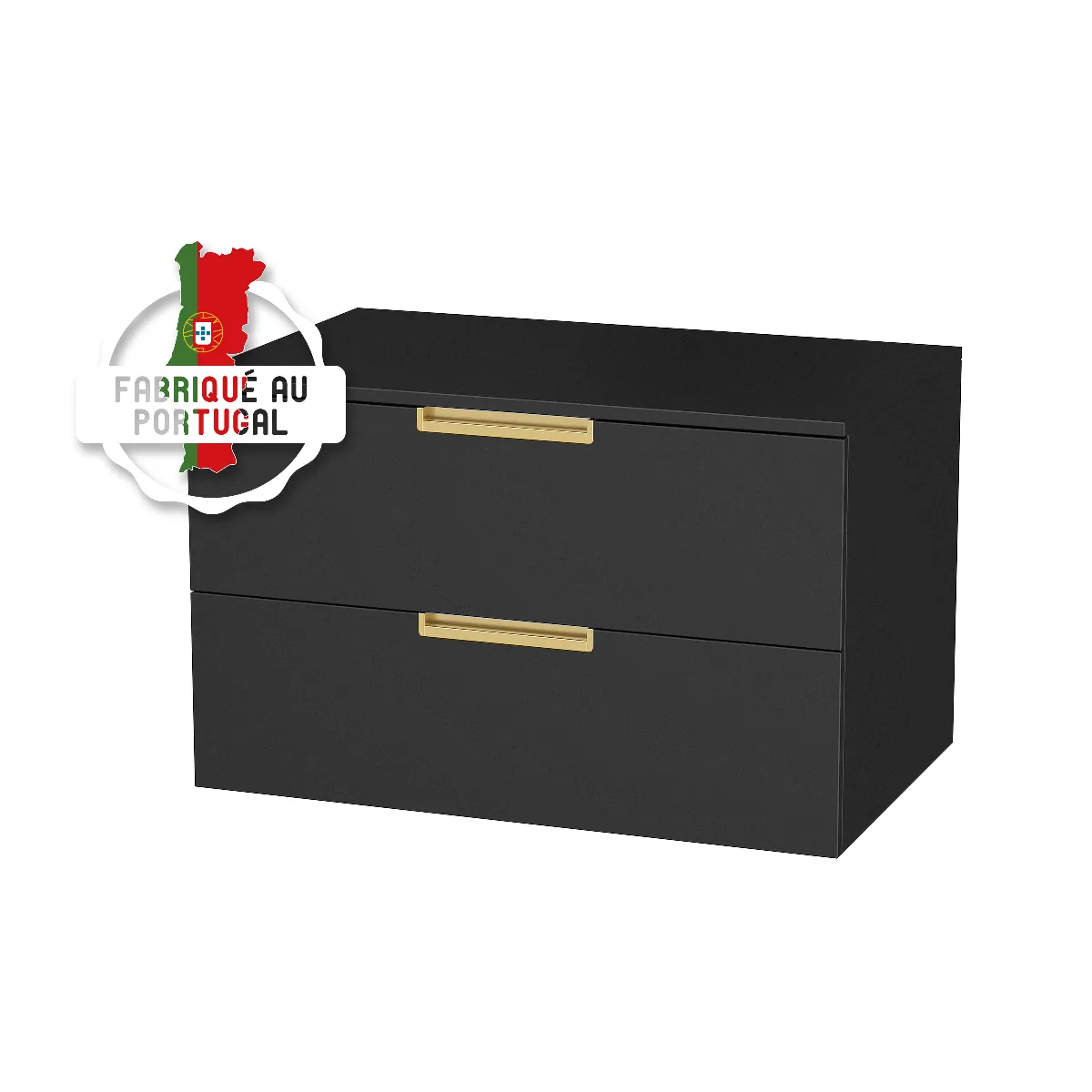 AURLANE JAZZY GOLD - Meuble salle de bain 80 cm