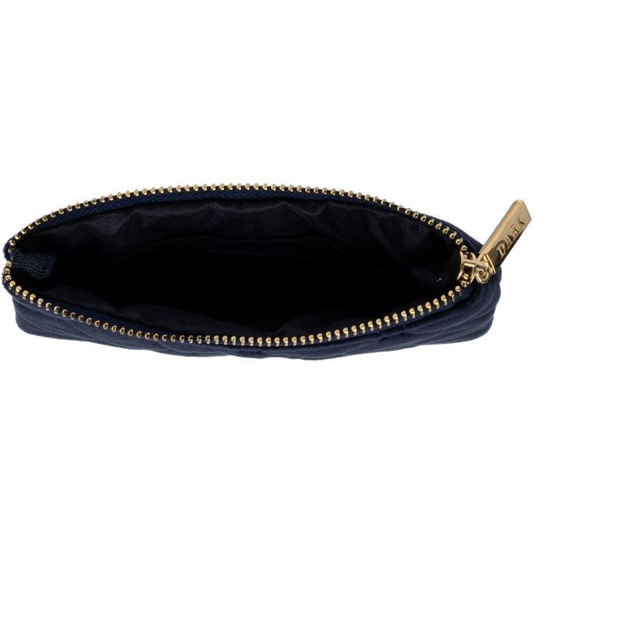 DARK Velvet Quilted Mini Pouch Navy Blue