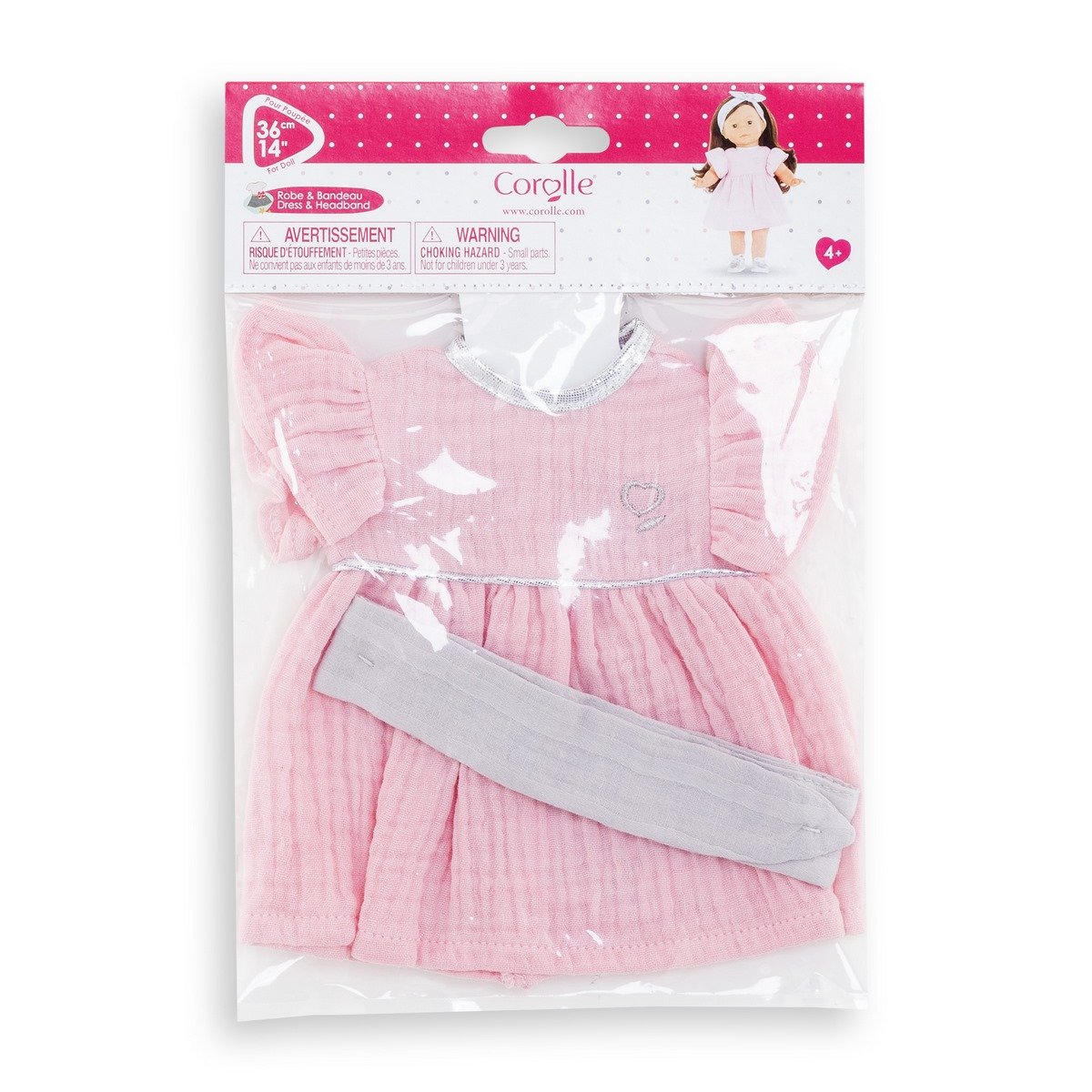 Ma Corolle - Robe rose et bandeau