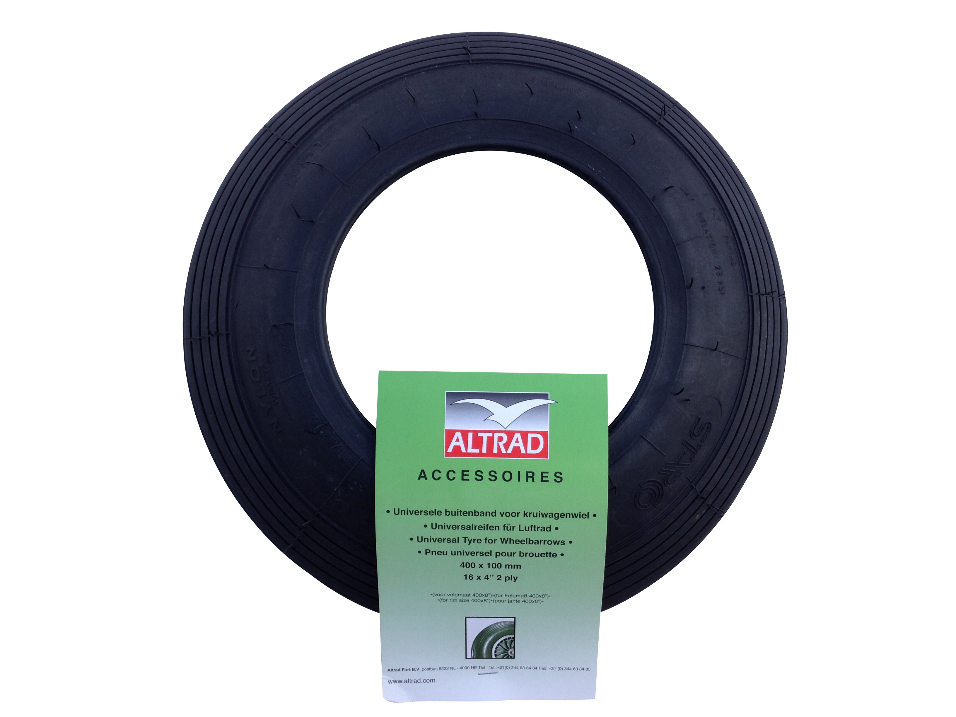 FORT - Buitenband 2ply Kruiwagen - Zwart