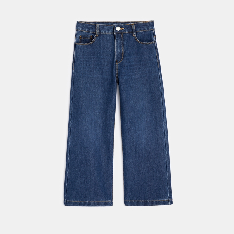 Jean jambes larges bleu fille
