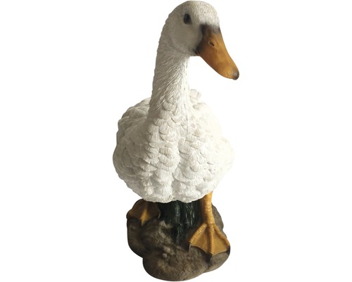 Decoratief beeldje Lafiora gans 31,4 cm wit