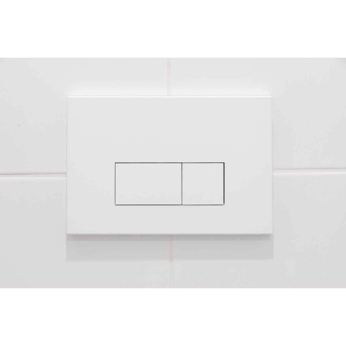 Qeramiq Push metalen drukplaat mat wit met vierkante knoppen voor o.a. UP320 inbouwreservoir