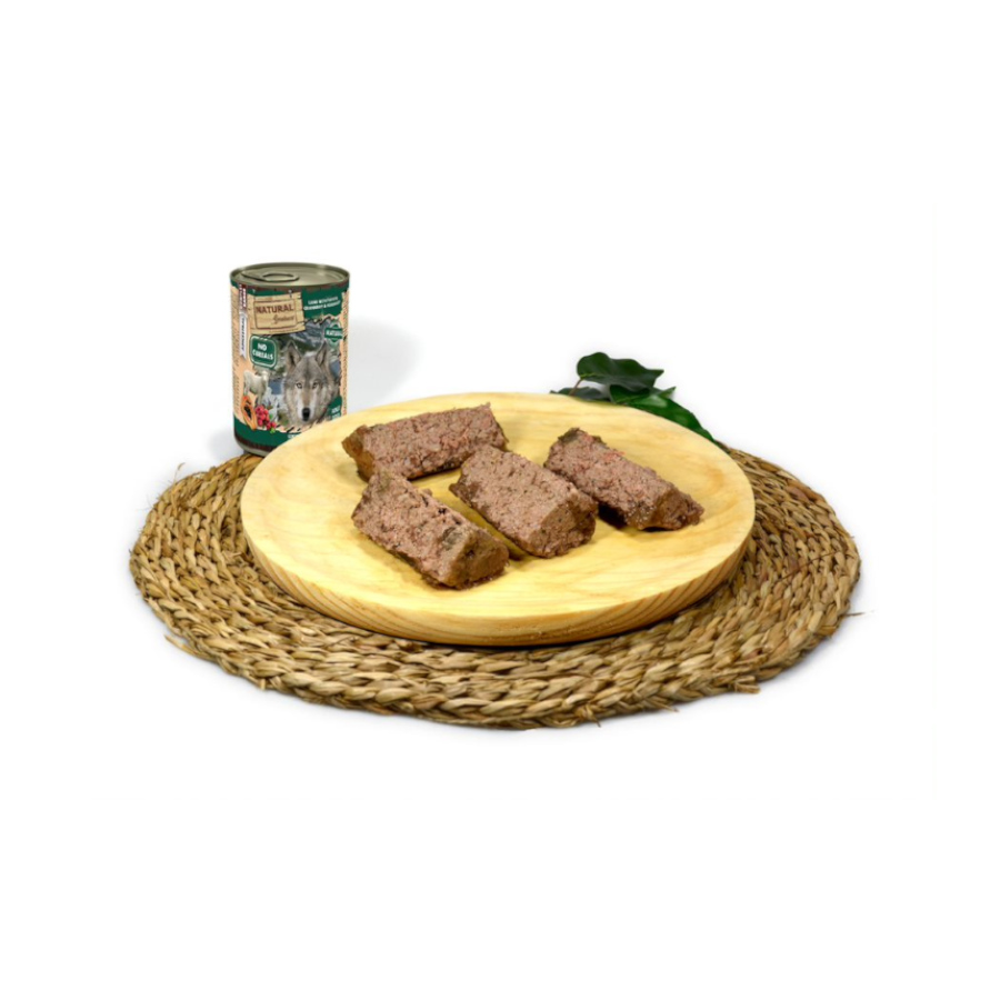 Lata de cordeiro com mamão Natural Greatness para cães