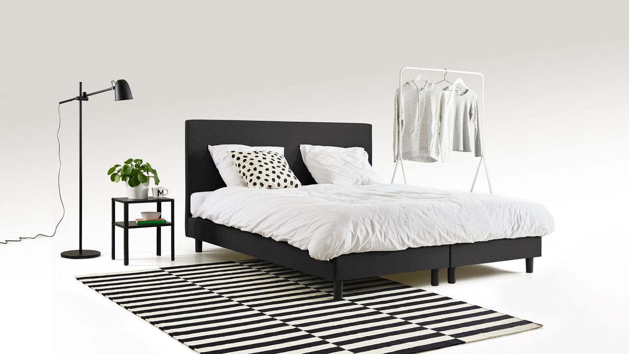 Box Ambra met Silver Pocket Deluxe Foam matras dark grey