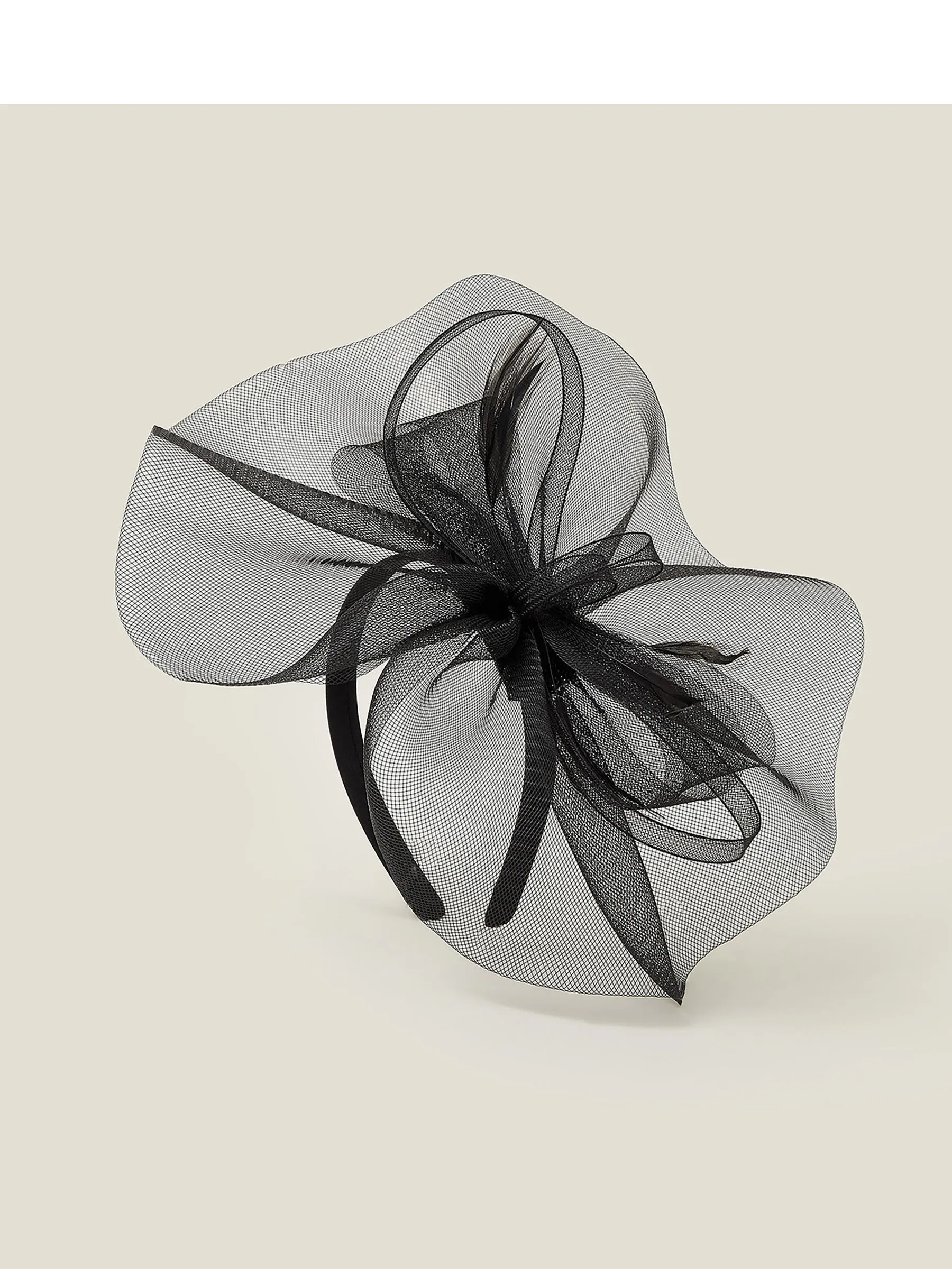 Zwart - Accessorize Mini Mia Crin Fascinator