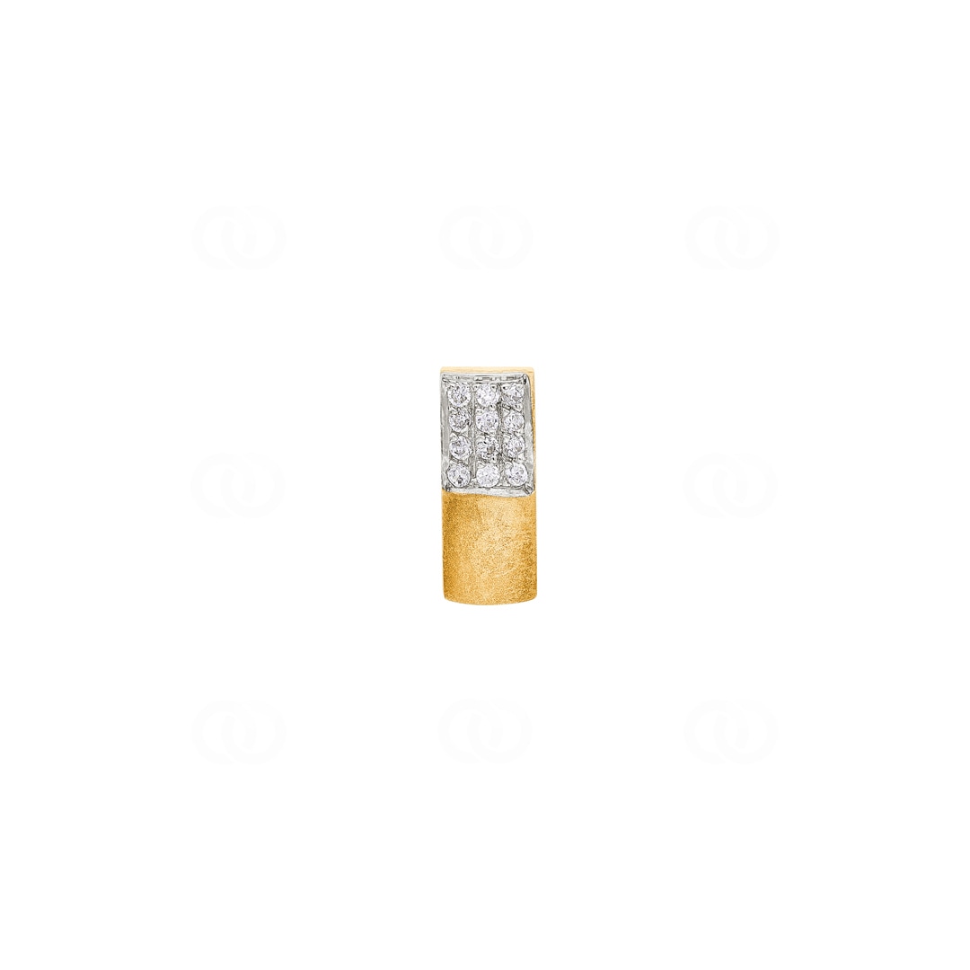 Anhänger 750/18 K Gelb-/ Weissgold mit Zirkonia