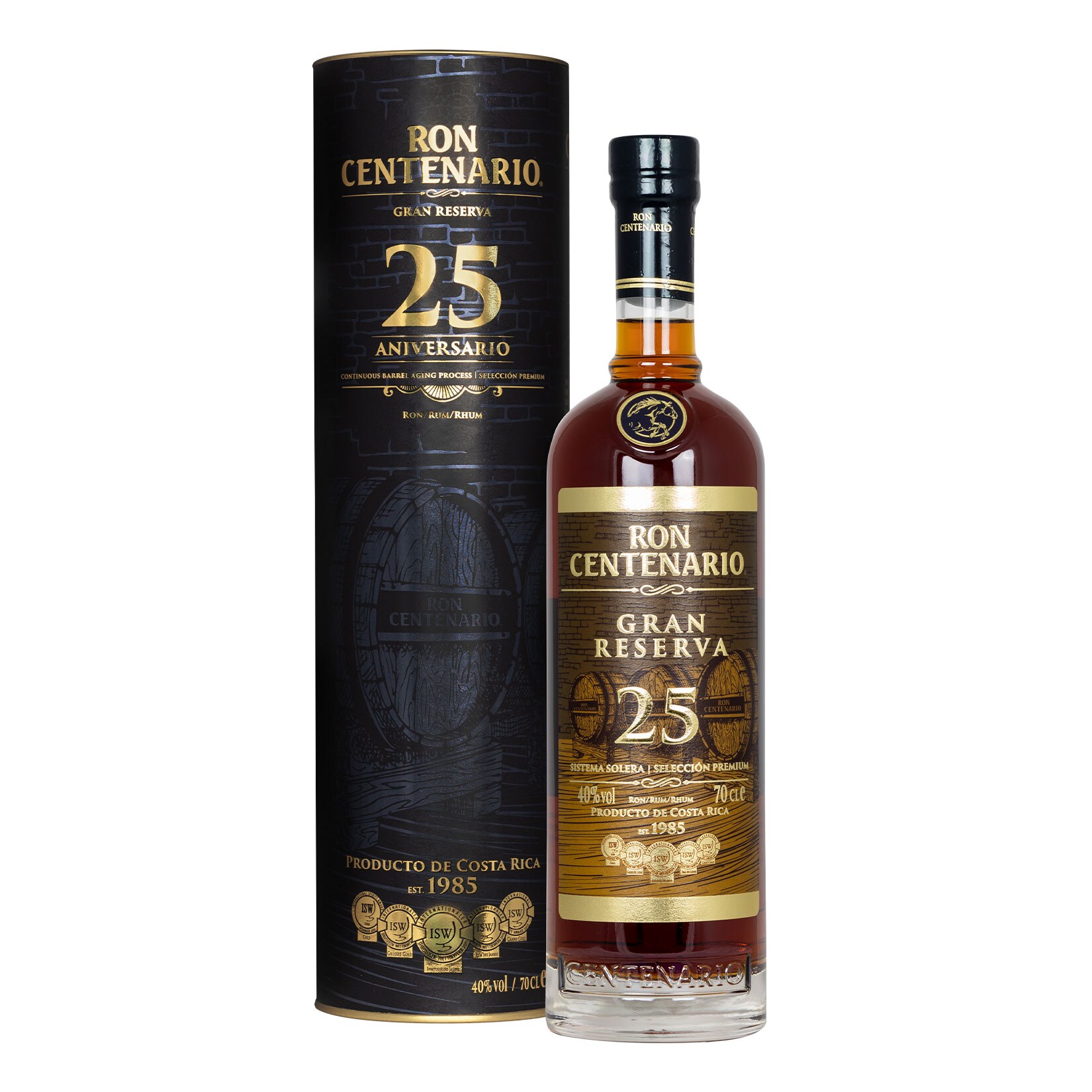 Ron Centenario 25 Jahre Gran Reserva Rum 40,0 % vol 0,7 Liter