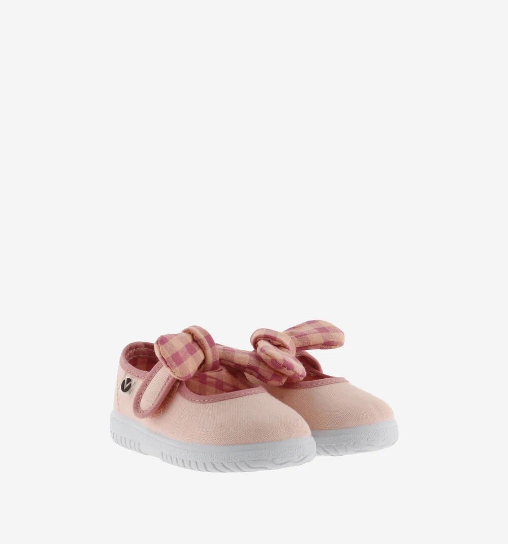 OJALÁ FOULARD VICHY Babies lazo carreaux pour fille ROSA