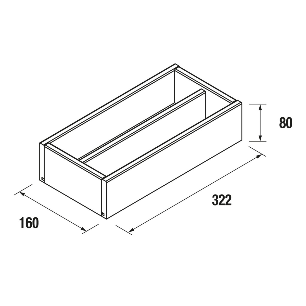Muebles Navé ladeverdeler 30x15cm beuken licht