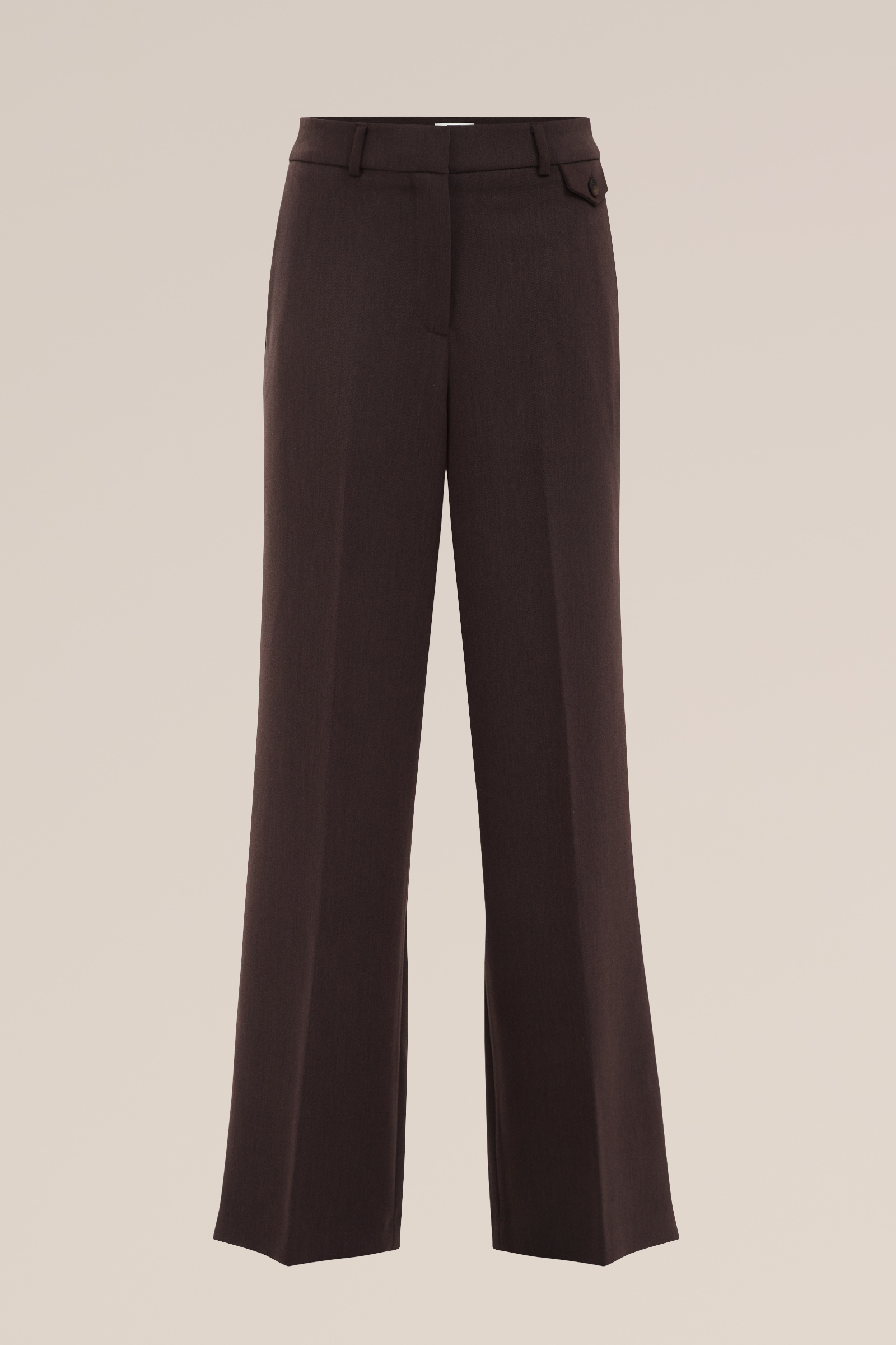 wide leg broek WE Fashion Donkerbruin