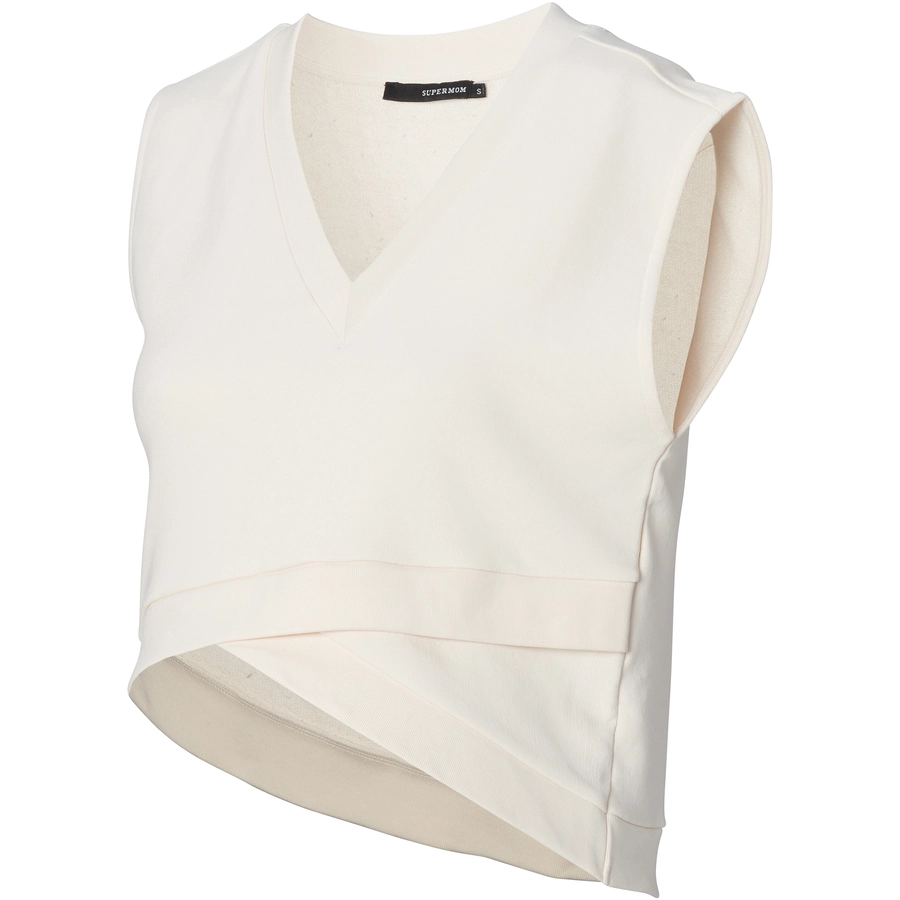 SUPERMOM Top Crop Turtledove