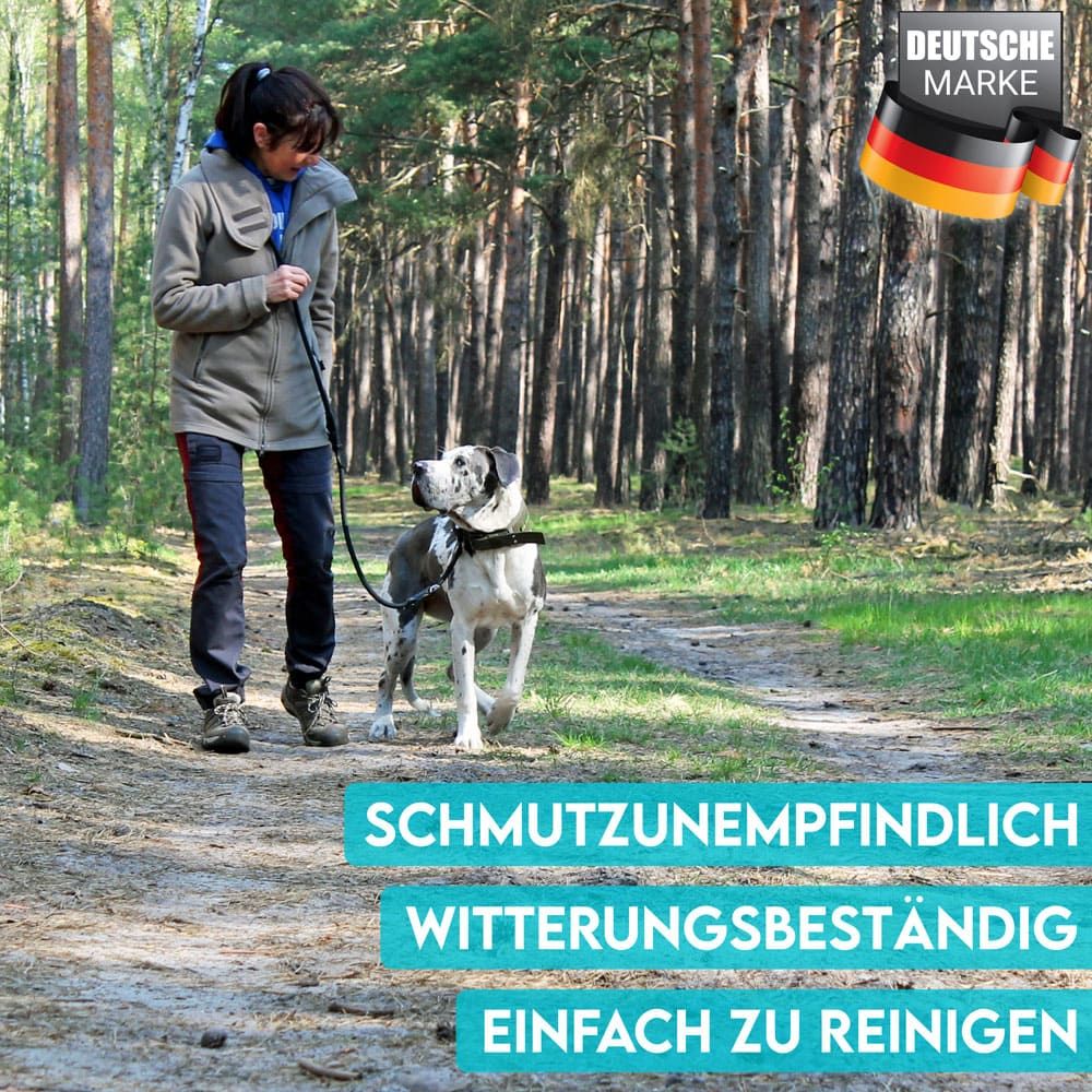 HUND IST KÖNIG® 2,3 m verstellbare Führleine für große Hunde (15 mm Seil)