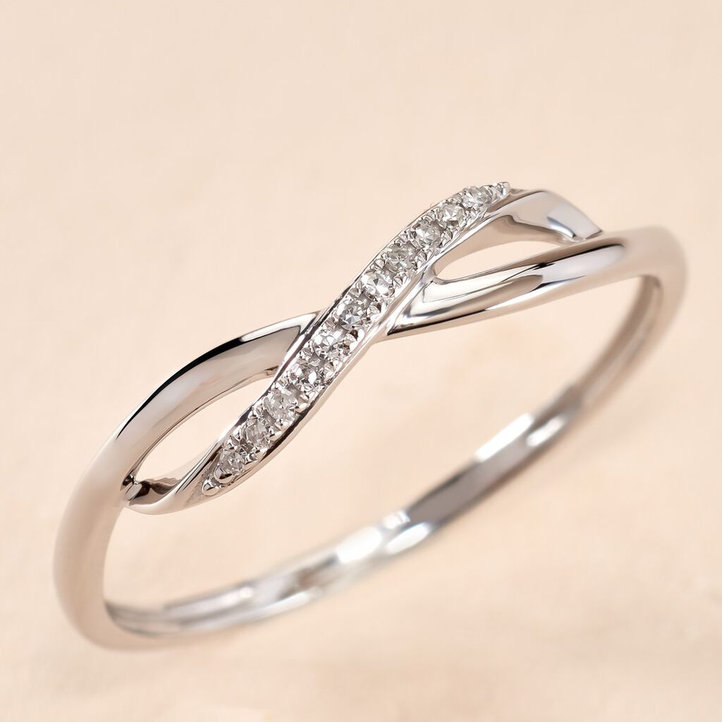 Bague Smina Or Blanc Diamant
