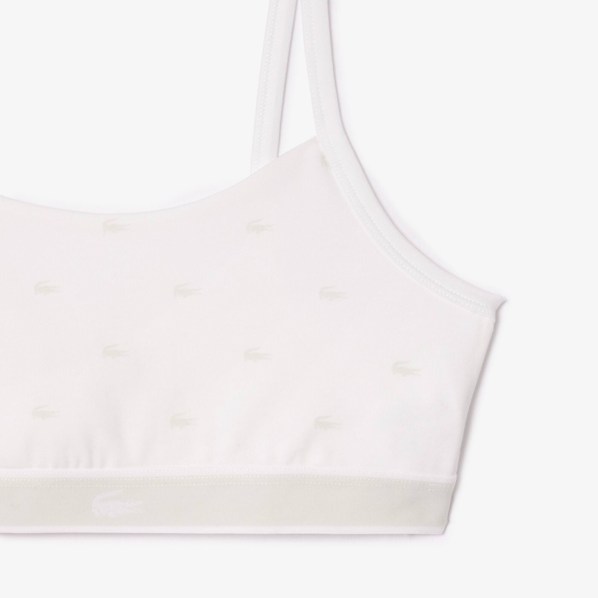 Bandeau-Bralette mit Mini Croc Bralettes - Weiss - Lacoste - Damen
