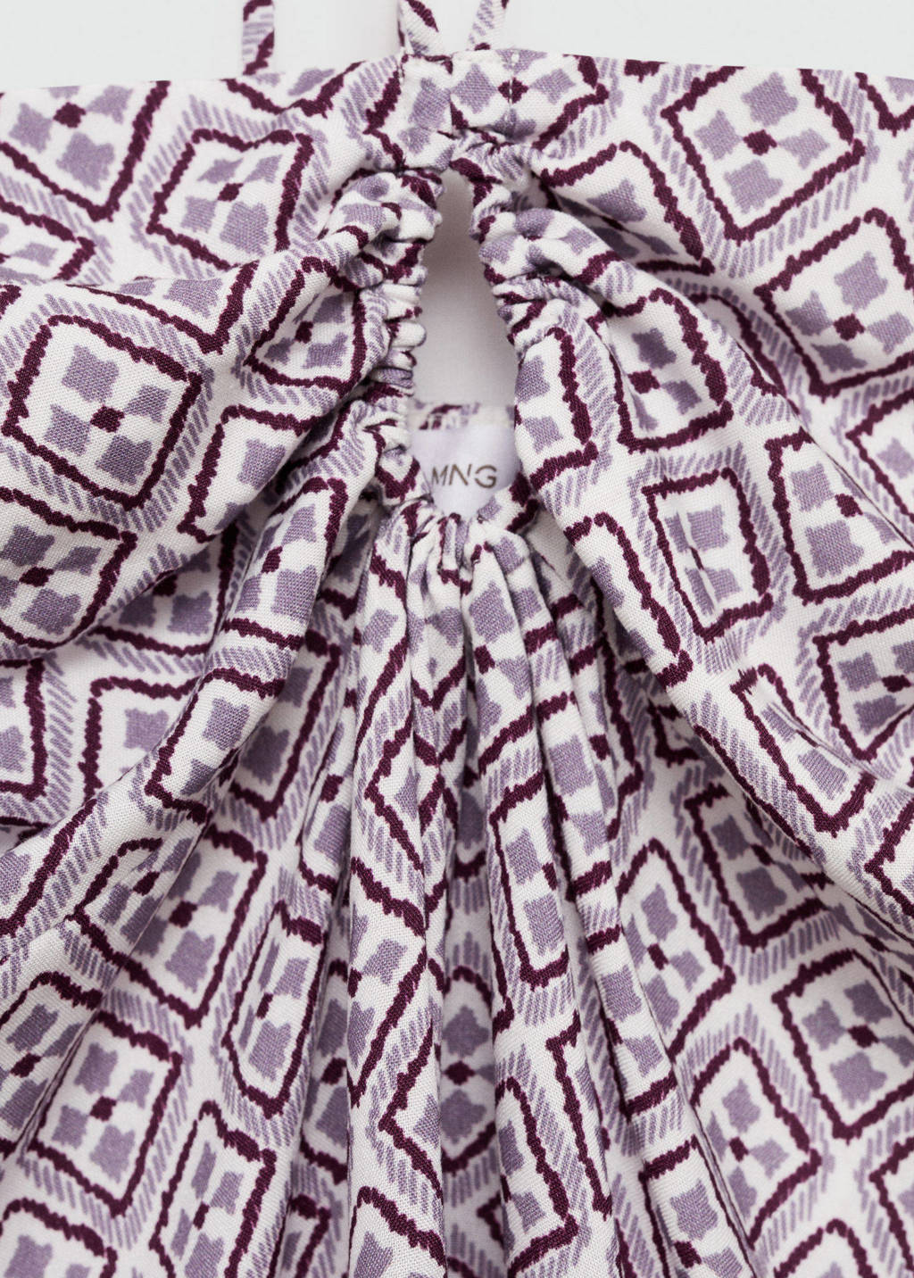 MANGO TEEN haltertop met all over print lila