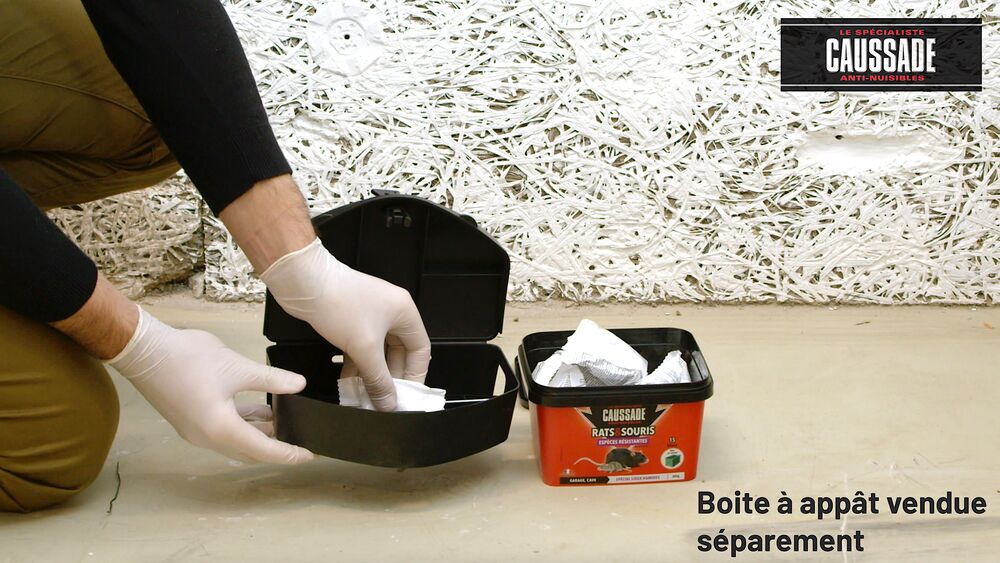 Carsblbf300 lot de 2 boîtes anti rats & souris | 2x15 blocs | lieux hu