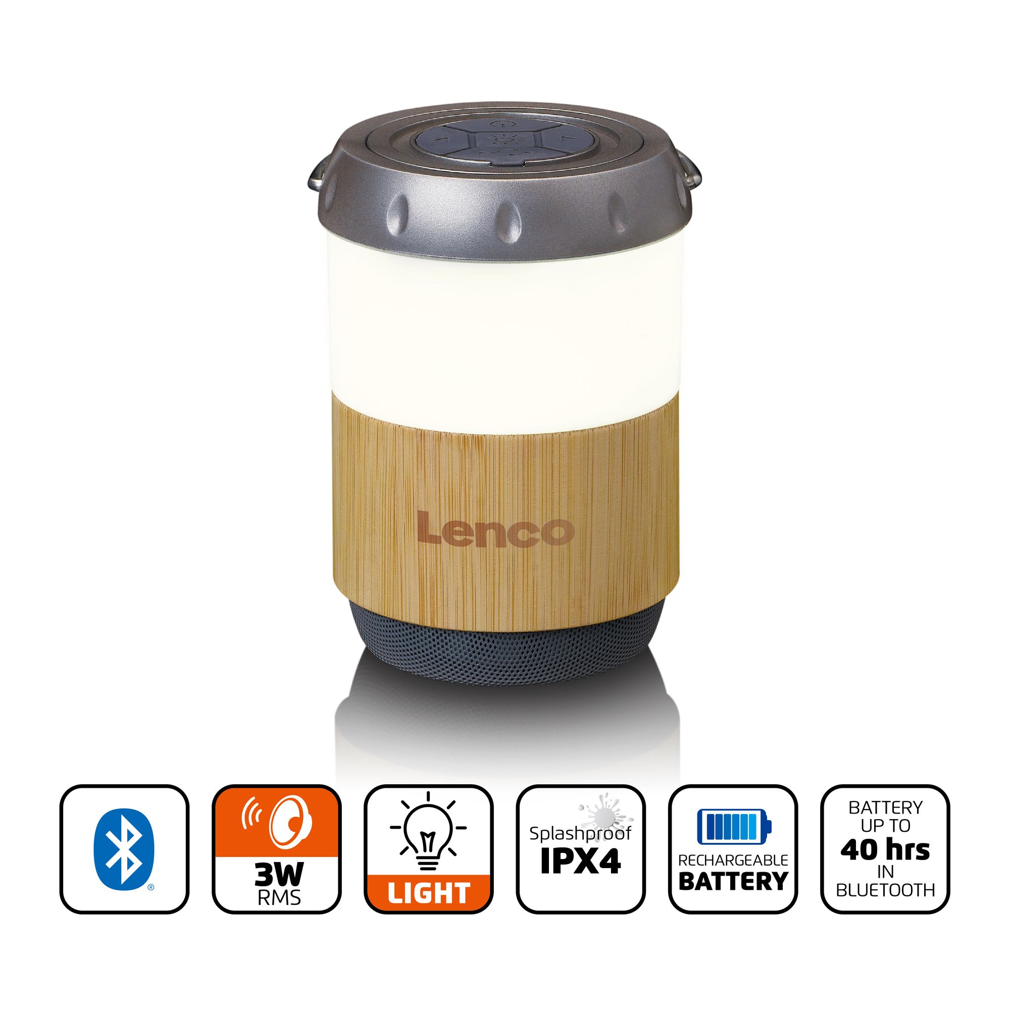 Lenco BTL-030BA Lantaarn met Bluetooth speaker