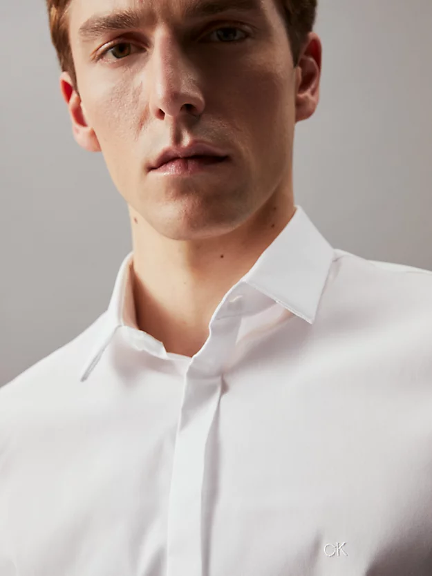 Camisa extra slim de popeline stretch