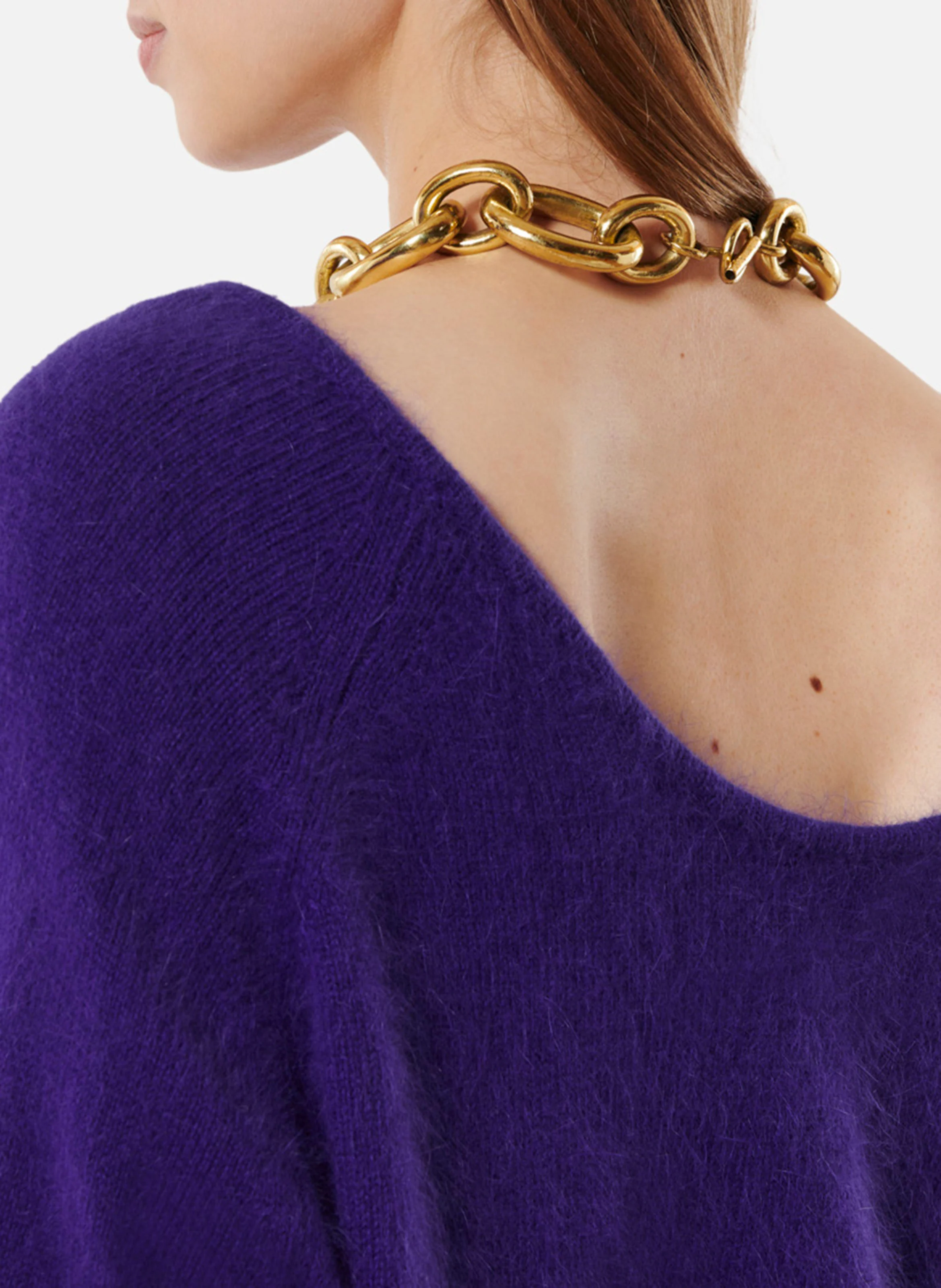 LAUPER - Pull col rond en laine mélangée | Violet