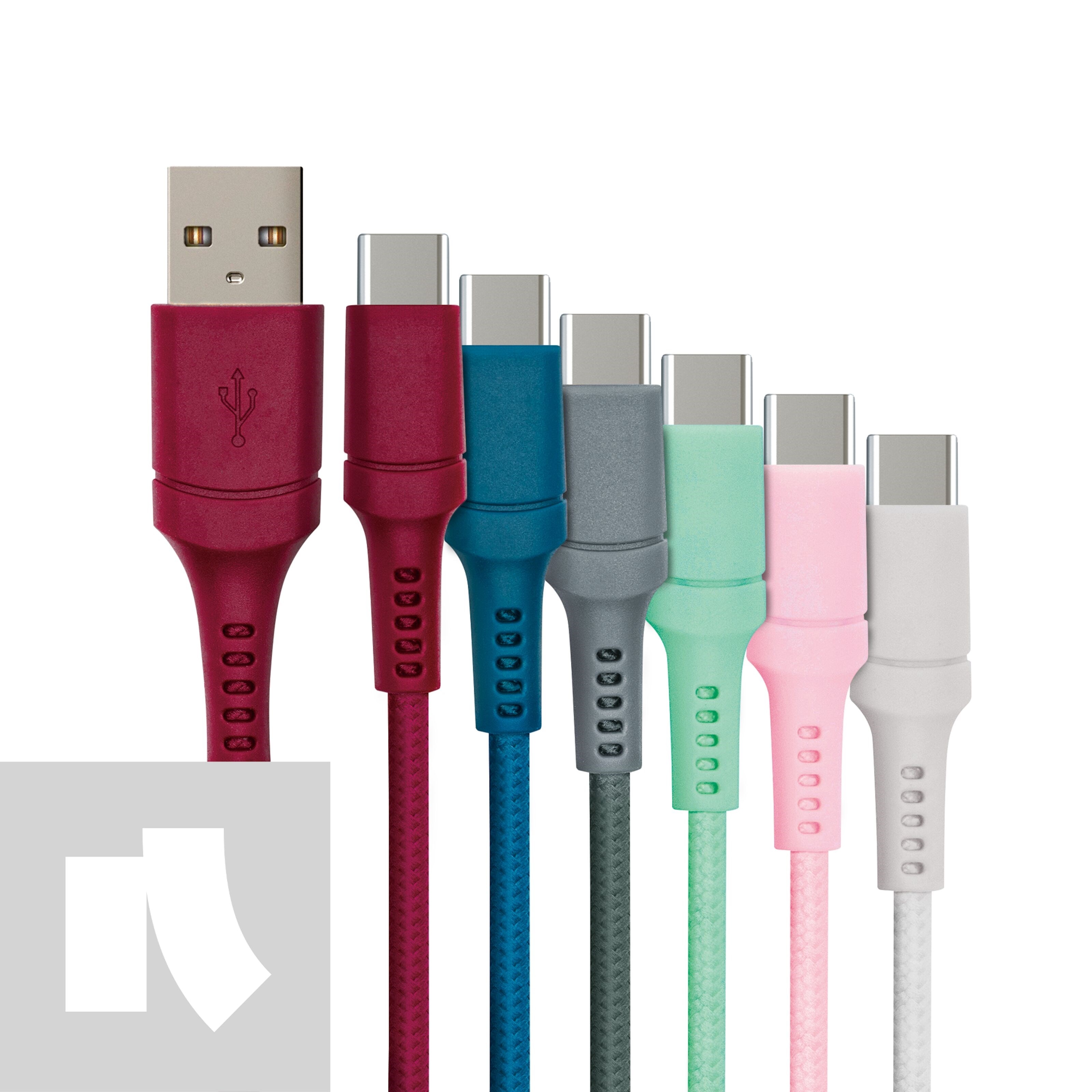 Nomadelic USB-A til USB-C 1.5 m Grønngrå