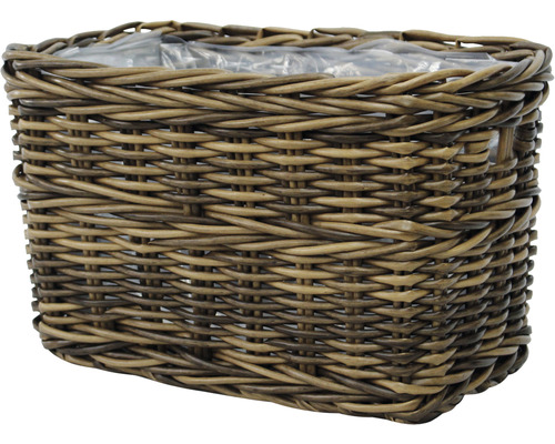 Lafiora polyrotan mand, 40 x 26 x 25 cm, bruin