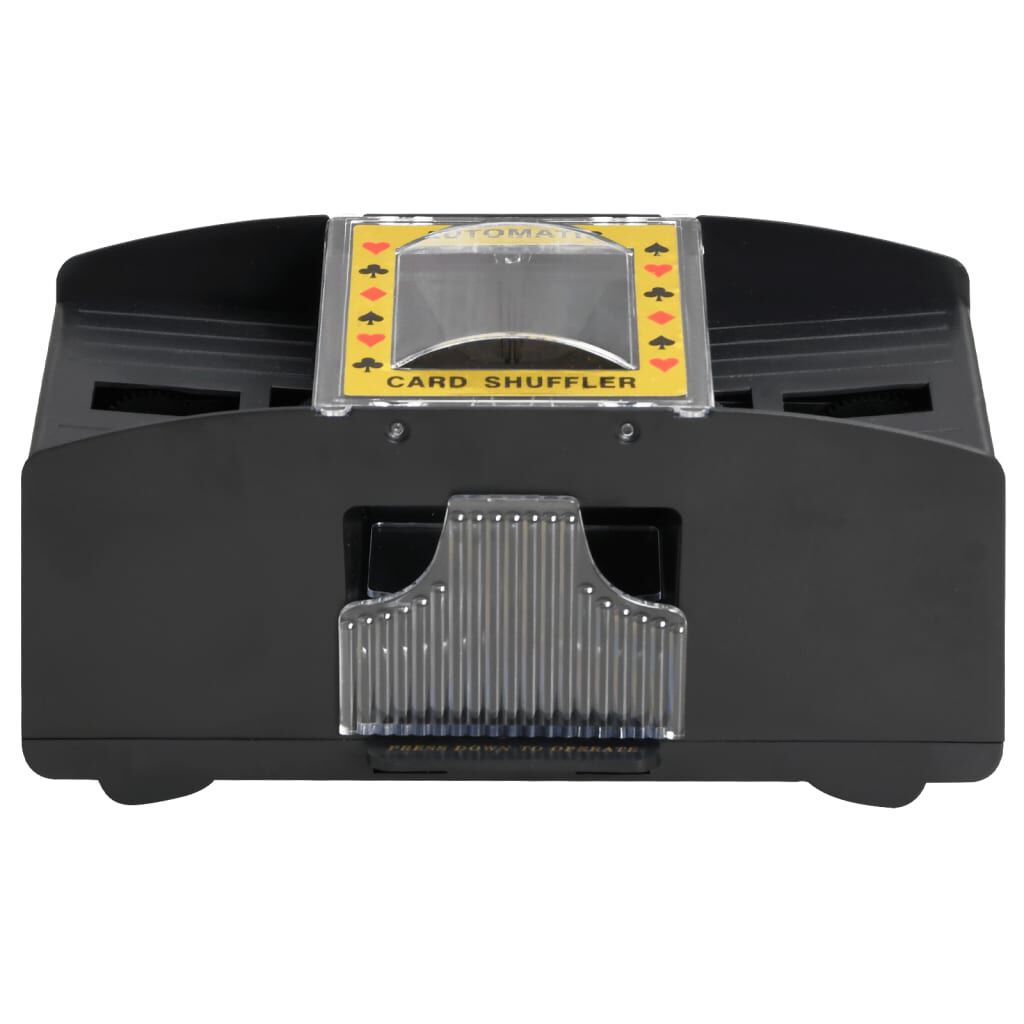 vidaXL Automatische kaartenschudmachine, zwart, voor 2 decks