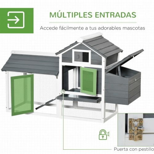 Galinheiro de madeira para exterior PawHut