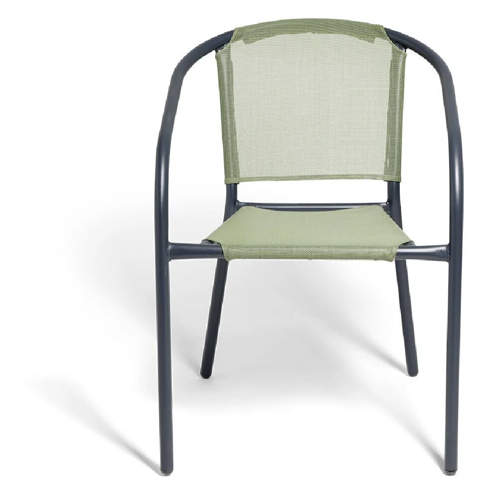 Fauteuil de jardin Macëo vert sauge 54x55xH75cm