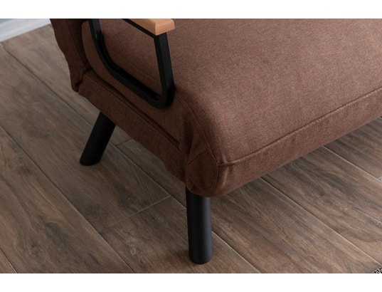 CONCEPT1 - Canapé lit Sando 2 places marron clair 133 x 78 x h78