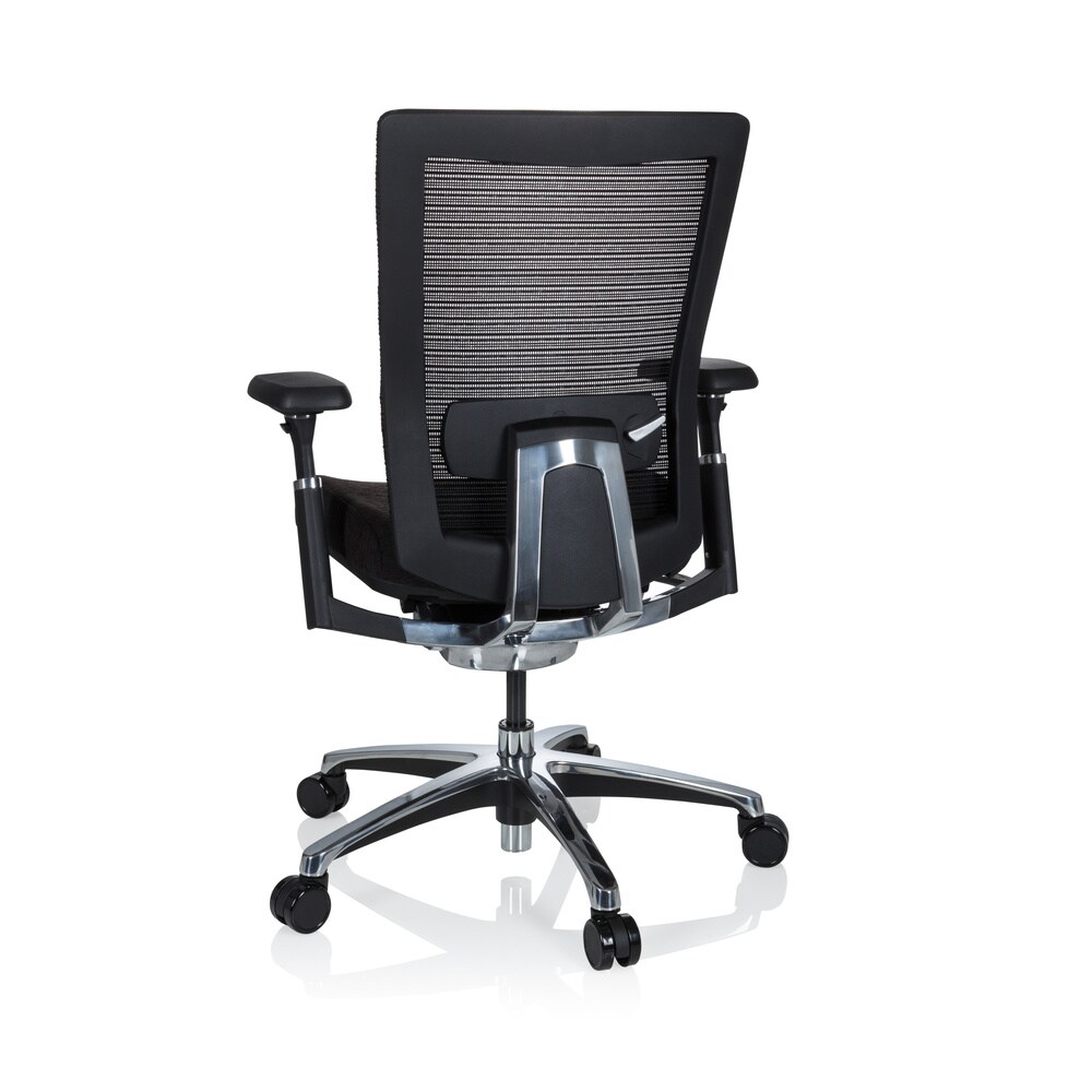 High End Bürostuhl NOVA PRO ALU Stoff/Netzstoff mit Armlehnen hjh OFFICE