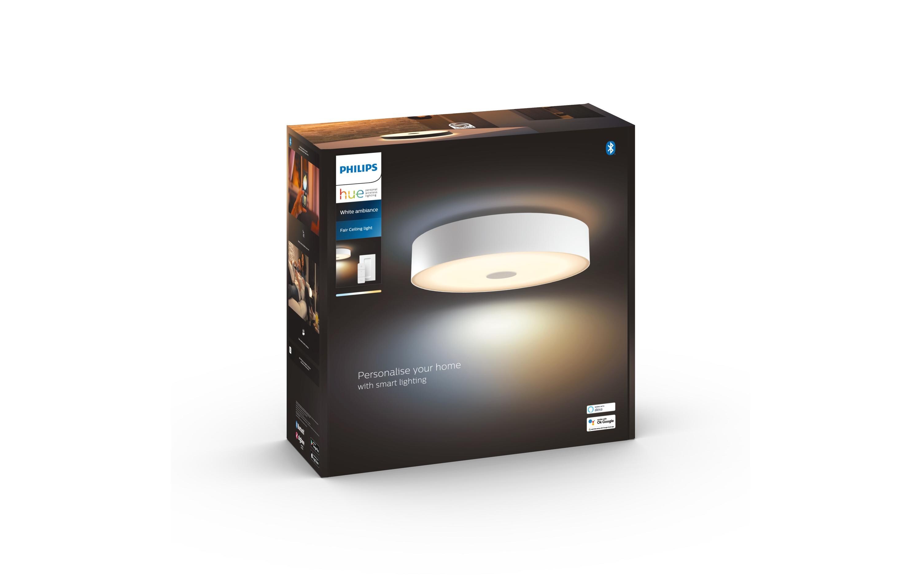 White Amb. Fair Deckenleuchte weiss 2750 lm + Dimmschalter<br>LED Deckenlampe