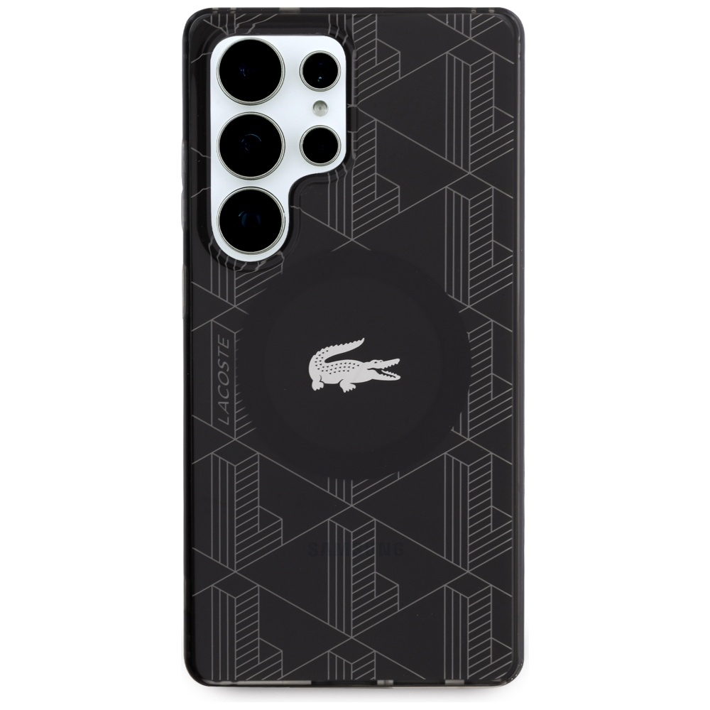 Samsung Galaxy S25 Ultra Hardcase Hülle Monogram Logo MagSafe-Modul (LCHMS25LUBSK) - Schwarz
