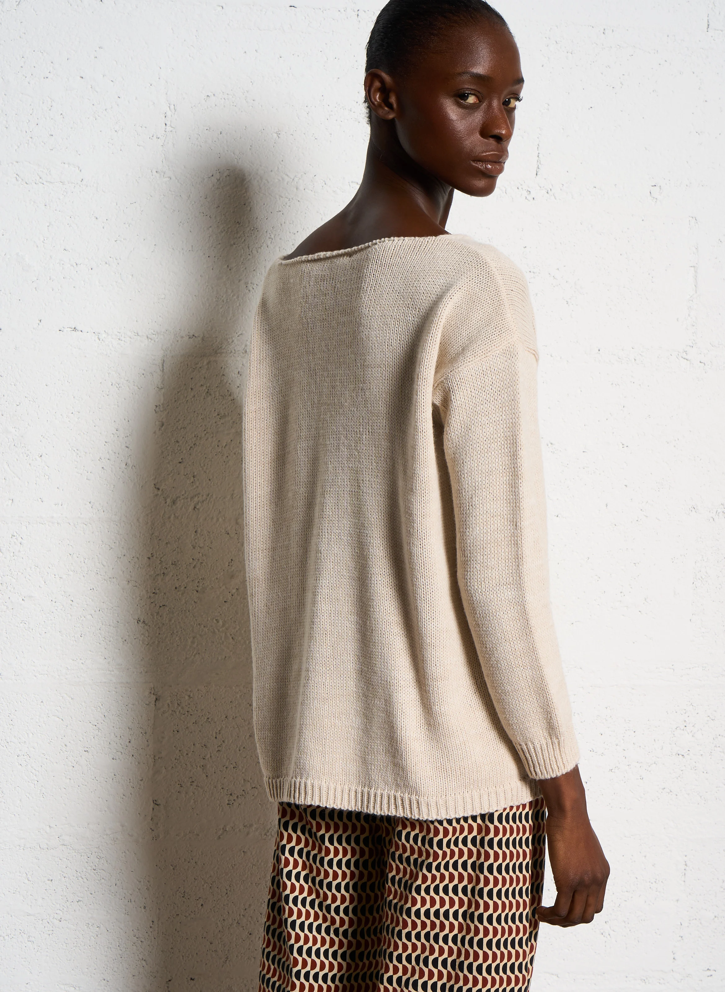 Pantalon flare imprimé | Blanc