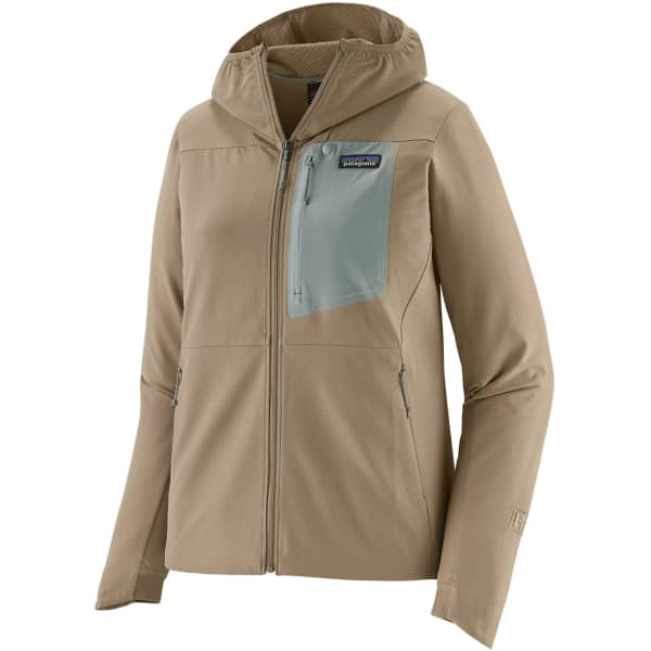 Veste polaire randonnée PATAGONIA W'S R1 CROSSSTRATA HOODY SEABIRD GREY
