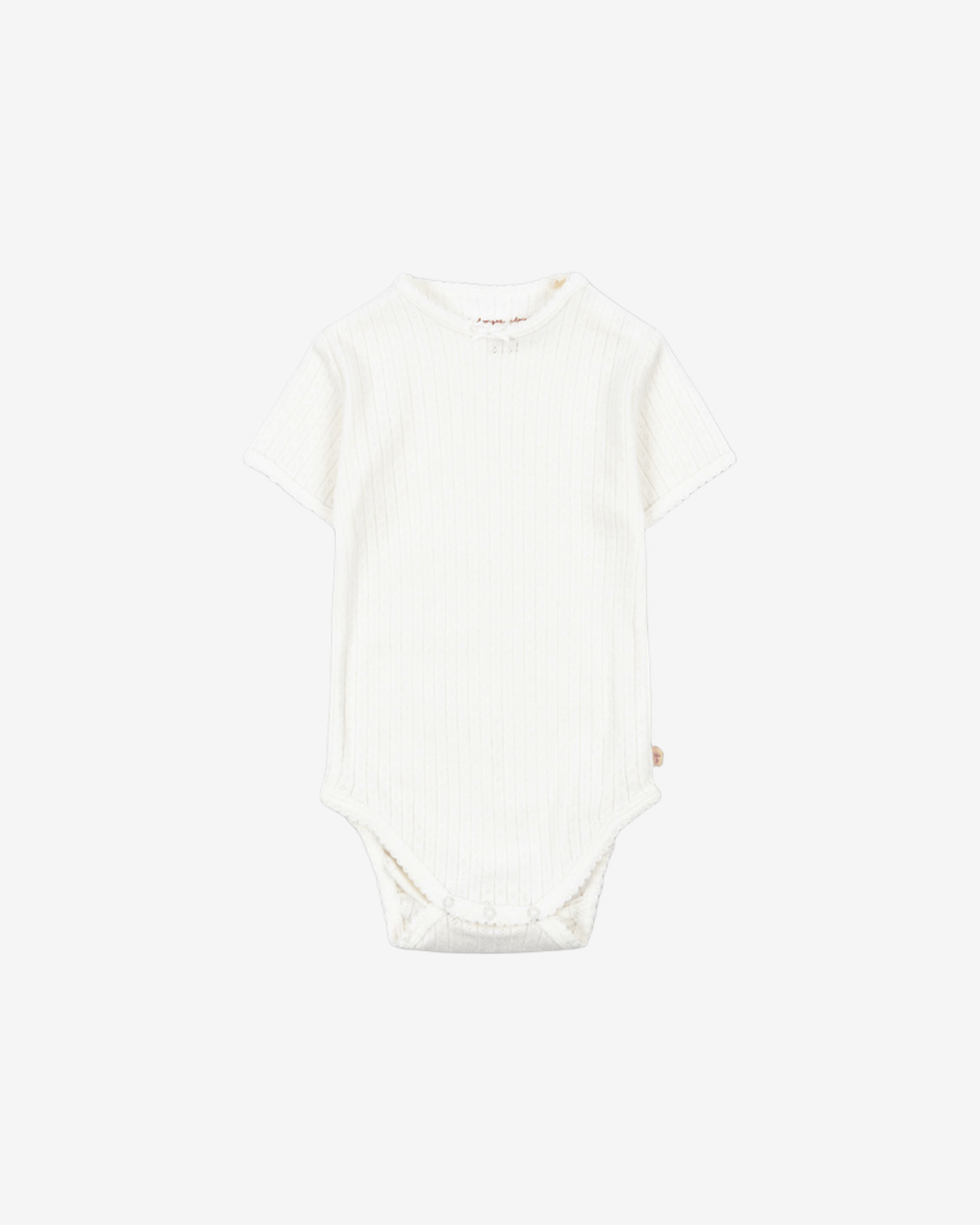 Body Kortermet – 100% Øko Bomull, Pointelle | Minnie Short Sleeve Body