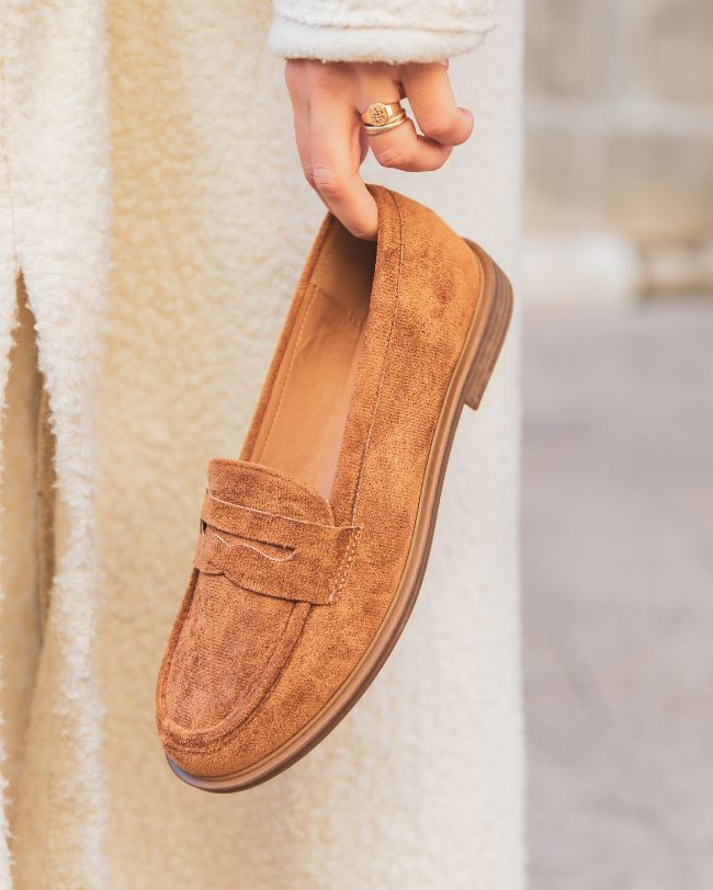 Mocassin femme camel  - Yasmine