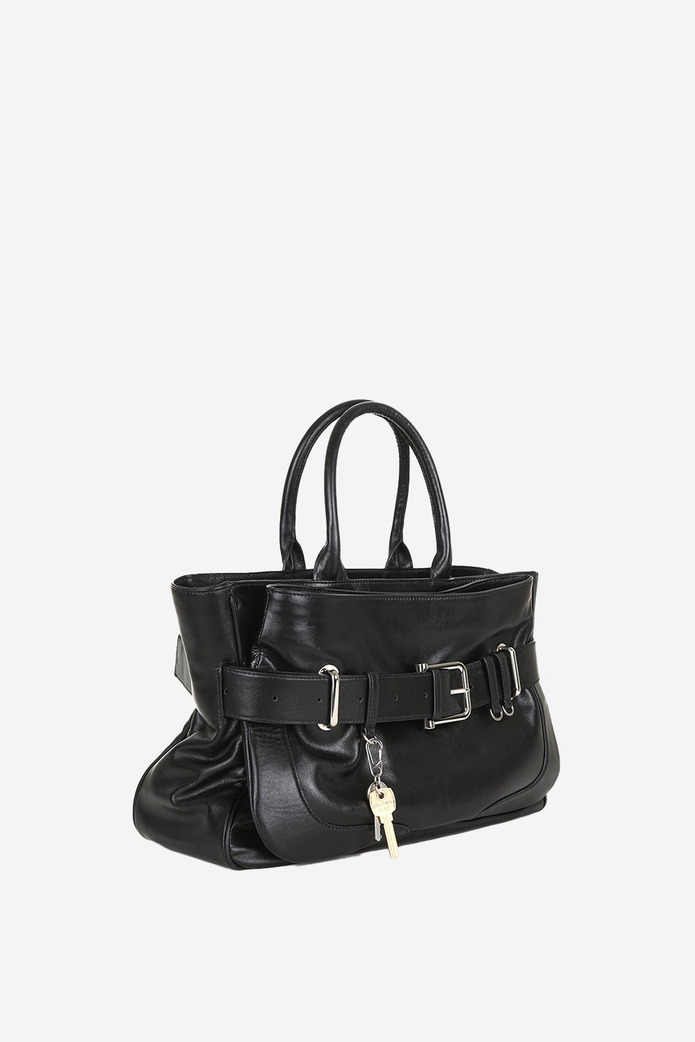 Tote brocle leather shoulder bag