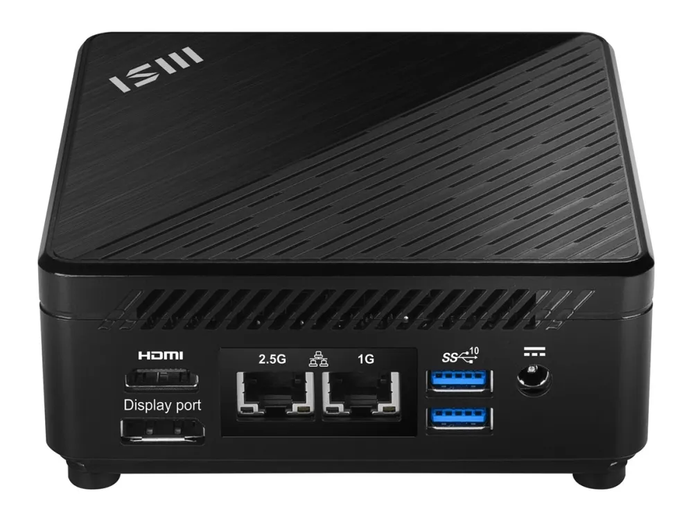MSI Cubi 5 12M 002BEU - Barebone - mini PC FCBGA1744 Socket - 1 x Core i5 1235U / op til 4.4 GHz - RAM 0 GB - Intel Iris Xe Graphics - IEEE 802.11ax (Wi-Fi 6E), Gigabit Ethernet, 2.5 Gigabit Ethernet, Bluetooth 5.3 - sort