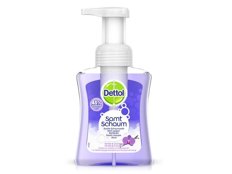 Dettol Schaum Seife Vanille Orchidee 250 ml Pflegende Seife für saubere und geschmeidige Hände
